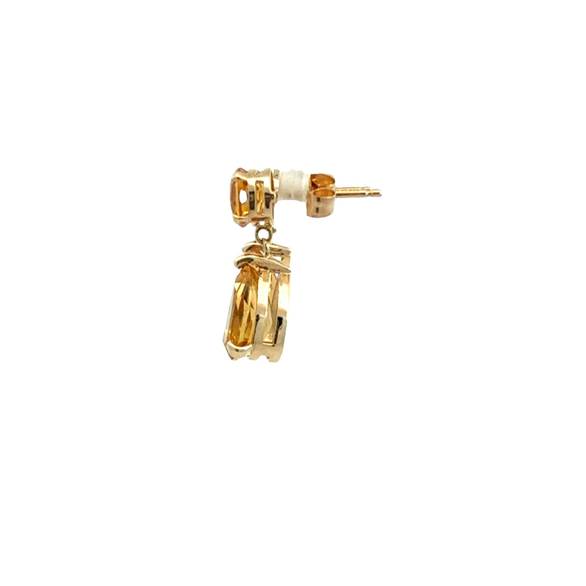 10k Yellow Gold 2.86cttw Citrine Teardrop Earrings2