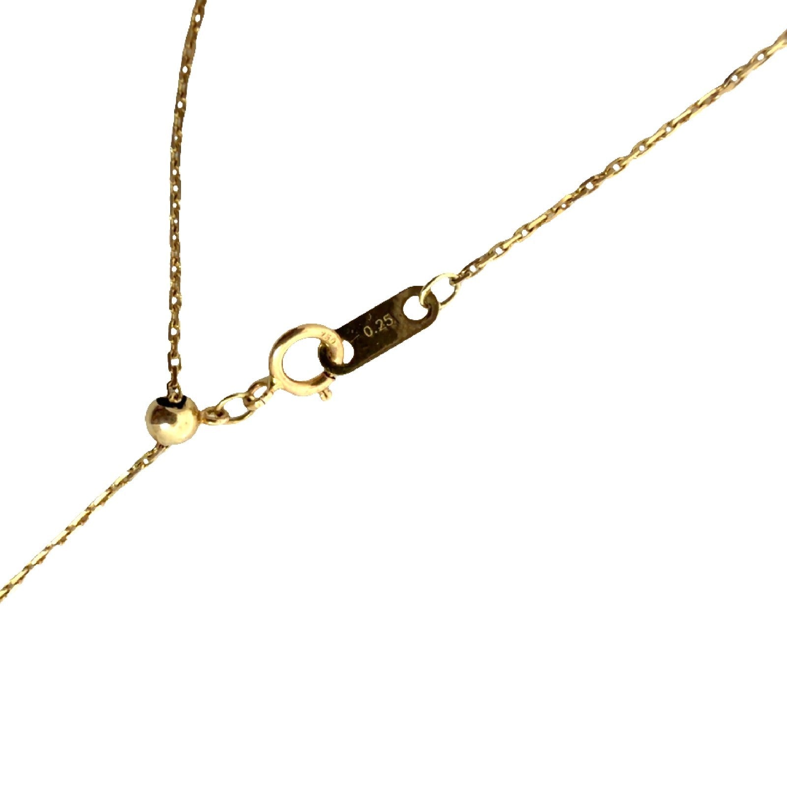 18k Yellow Gold 0.30cttw Diamond Curved Bar Pendant Necklace 16" 5