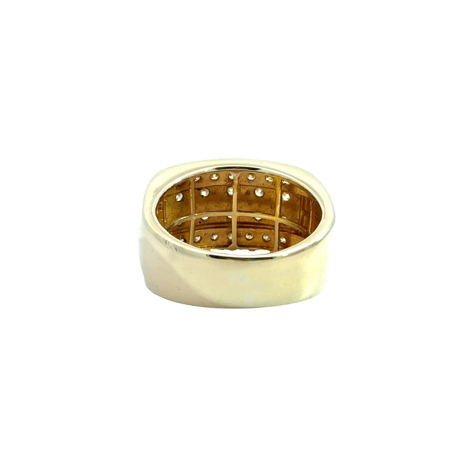 10k Yellow Gold Multi-Row 2.76cttw Diamond Men's Ring3