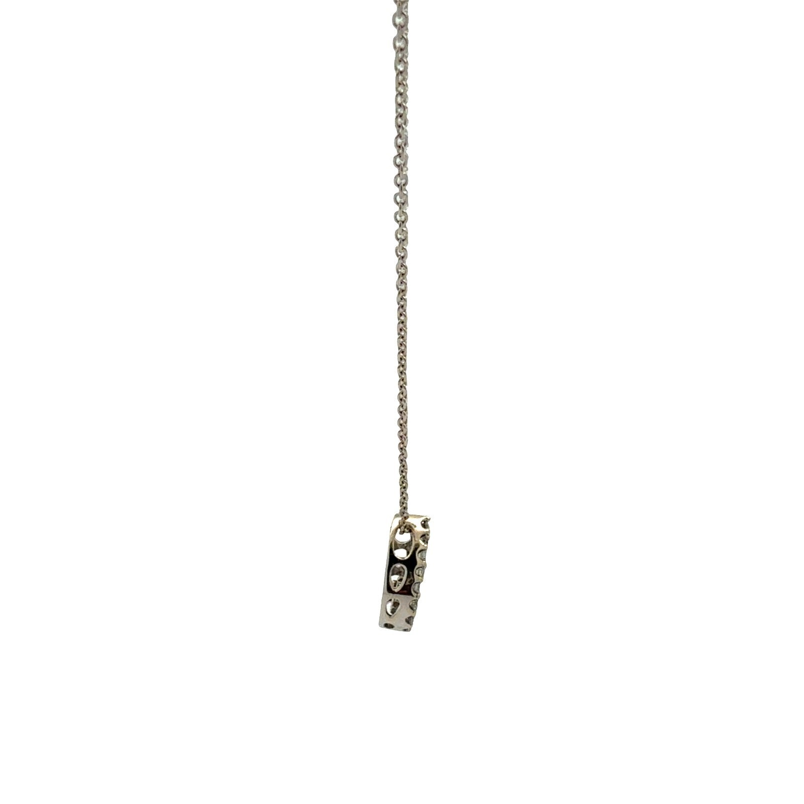 14k White Gold 0.58cttw Diamond Open Teardrop Pendant Necklace3