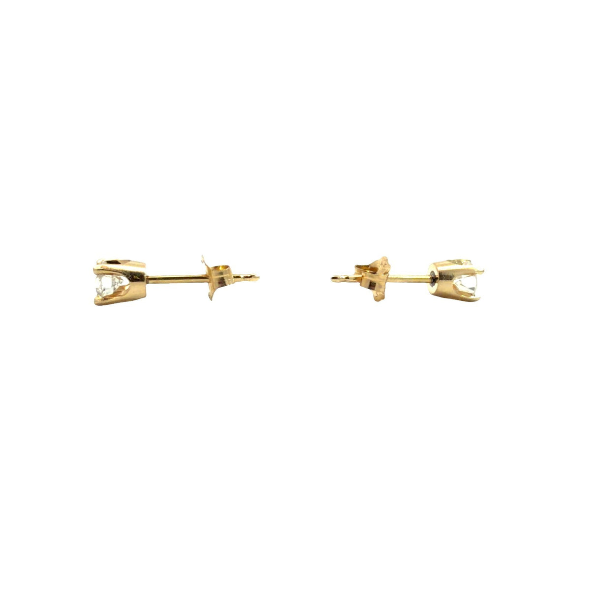 14k Yellow Gold Round Brilliant 0.31cttw Diamond Stud Earrings2