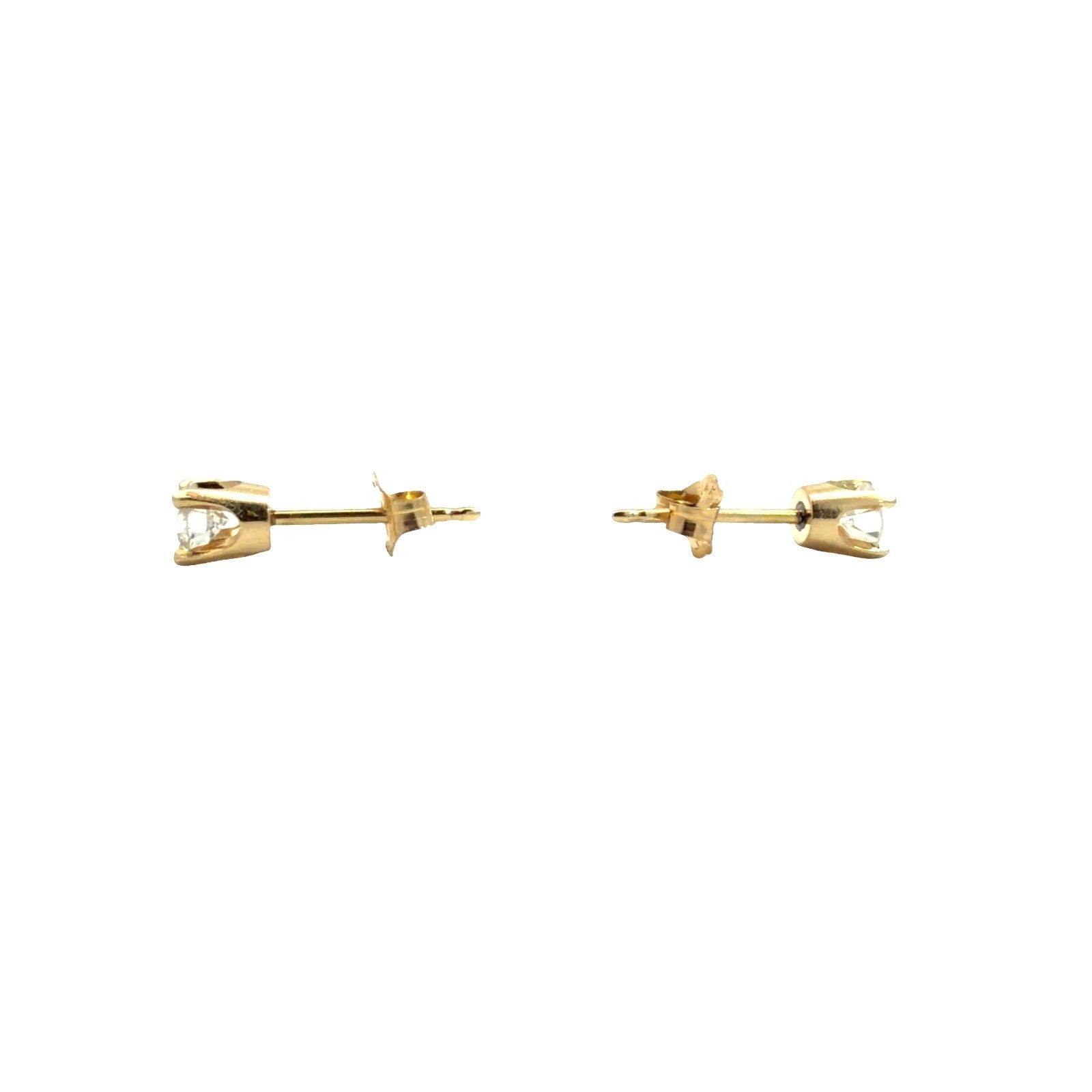 14k Yellow Gold Round Brilliant 0.31cttw Diamond Stud Earrings2