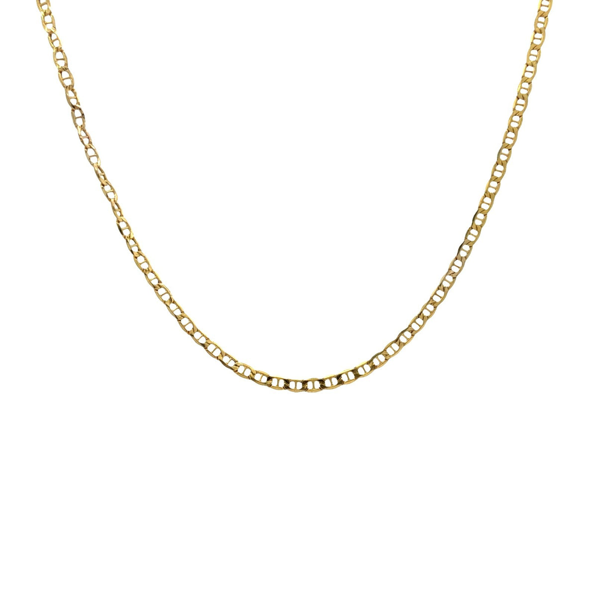 14k Yellow Gold Mariner Link Chain Necklace 20"0