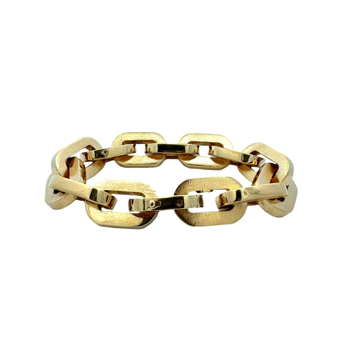 18k Yellow Gold Chunky Link Chain Bracelet3