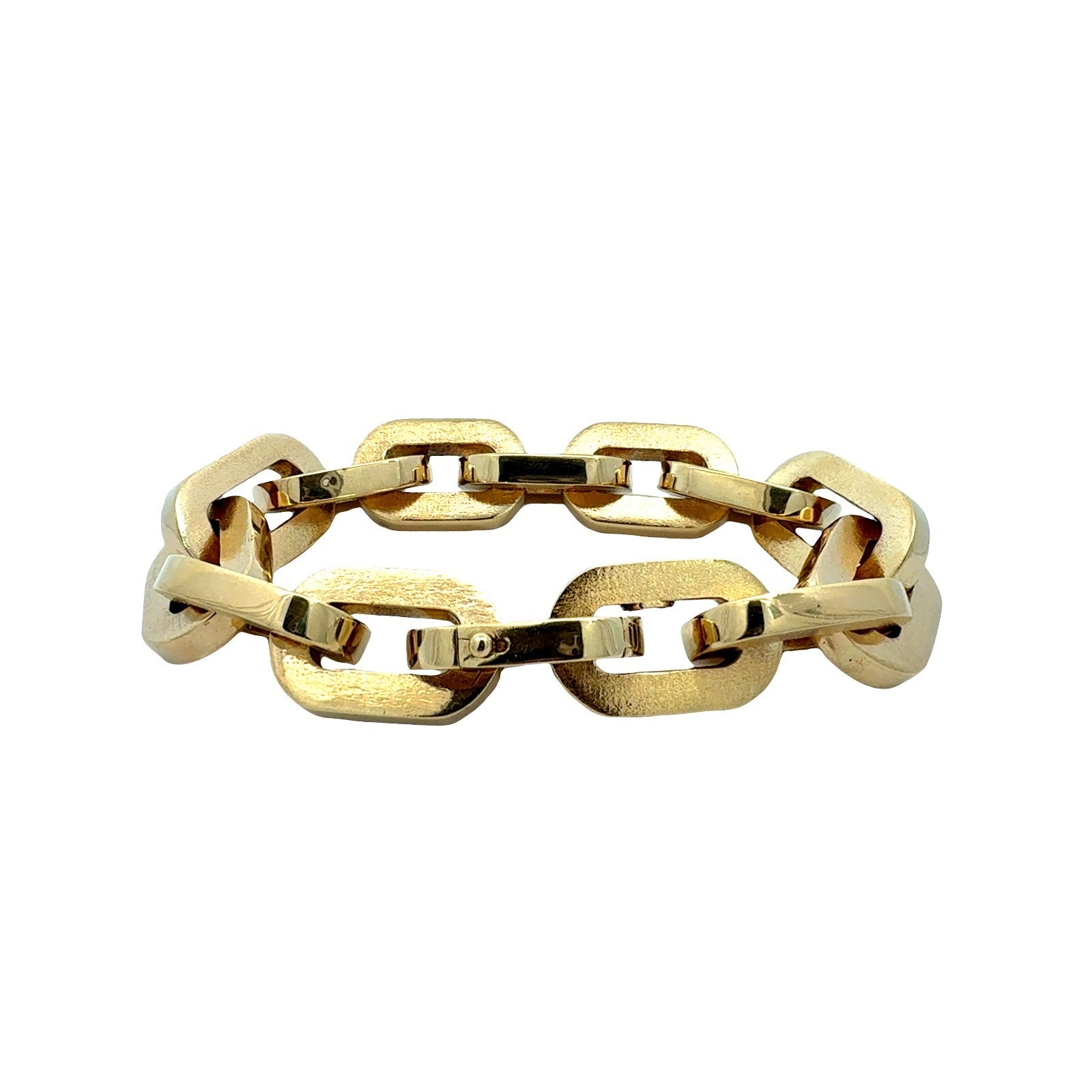 18k Yellow Gold Chunky Link Chain Bracelet3