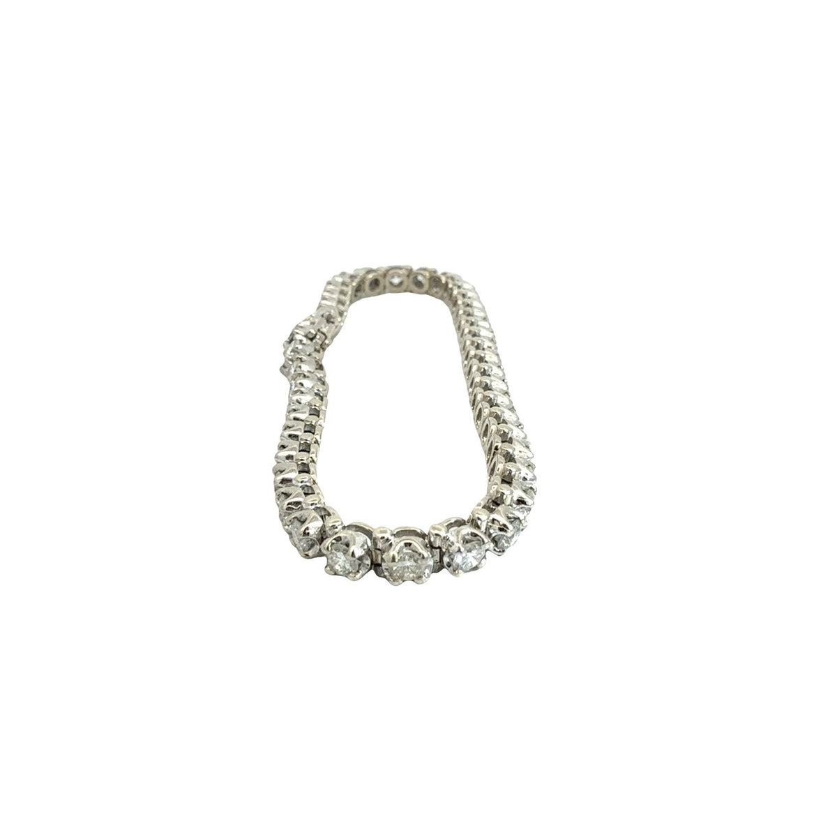 14k White Gold & 5.04cttw Diamond Tennis Bracelet 7"1