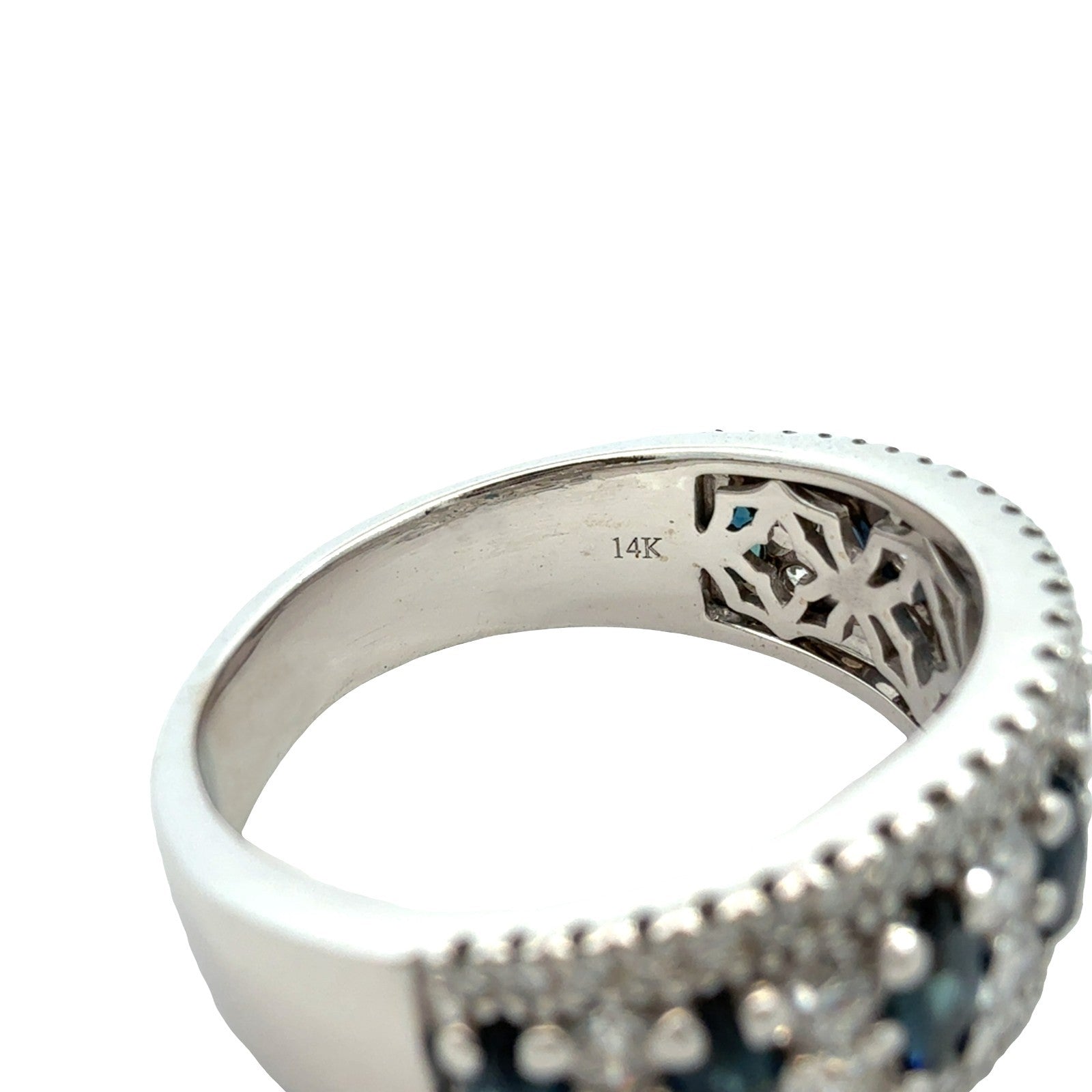 Vera Wang Wish 14k White Gold 0.80cttw Sapphire & 0.30cttw Diamond Band Ring5