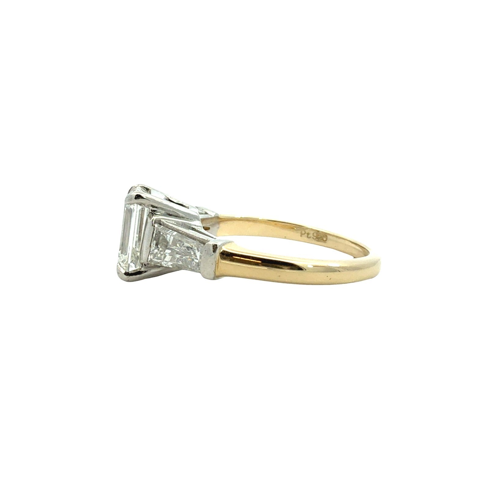 14k Yellow Gold and Platinum 2.73cttw Diamond Three-Stone Engagement Ring3