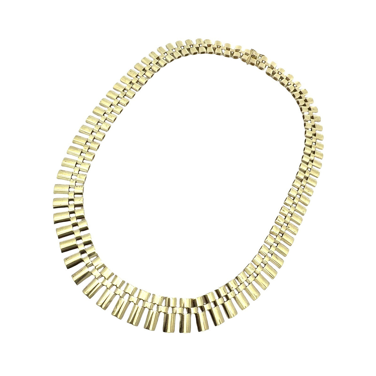 14k Yellow Gold Watch-Style Presidential Link Chain Necklace 16.5"1