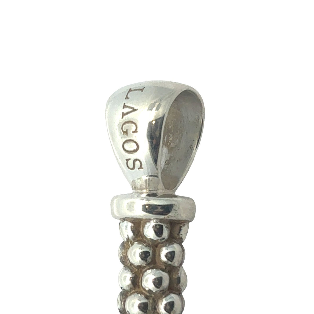 Lagos Sterling Silver Caviar Beaded Cross Pendant7