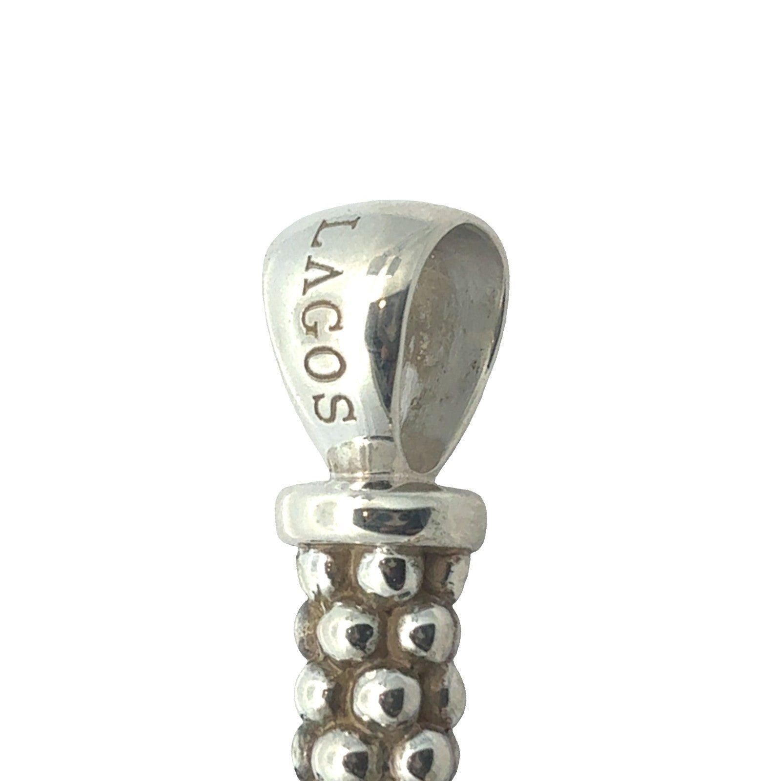 Lagos Sterling Silver Caviar Beaded Cross Pendant7