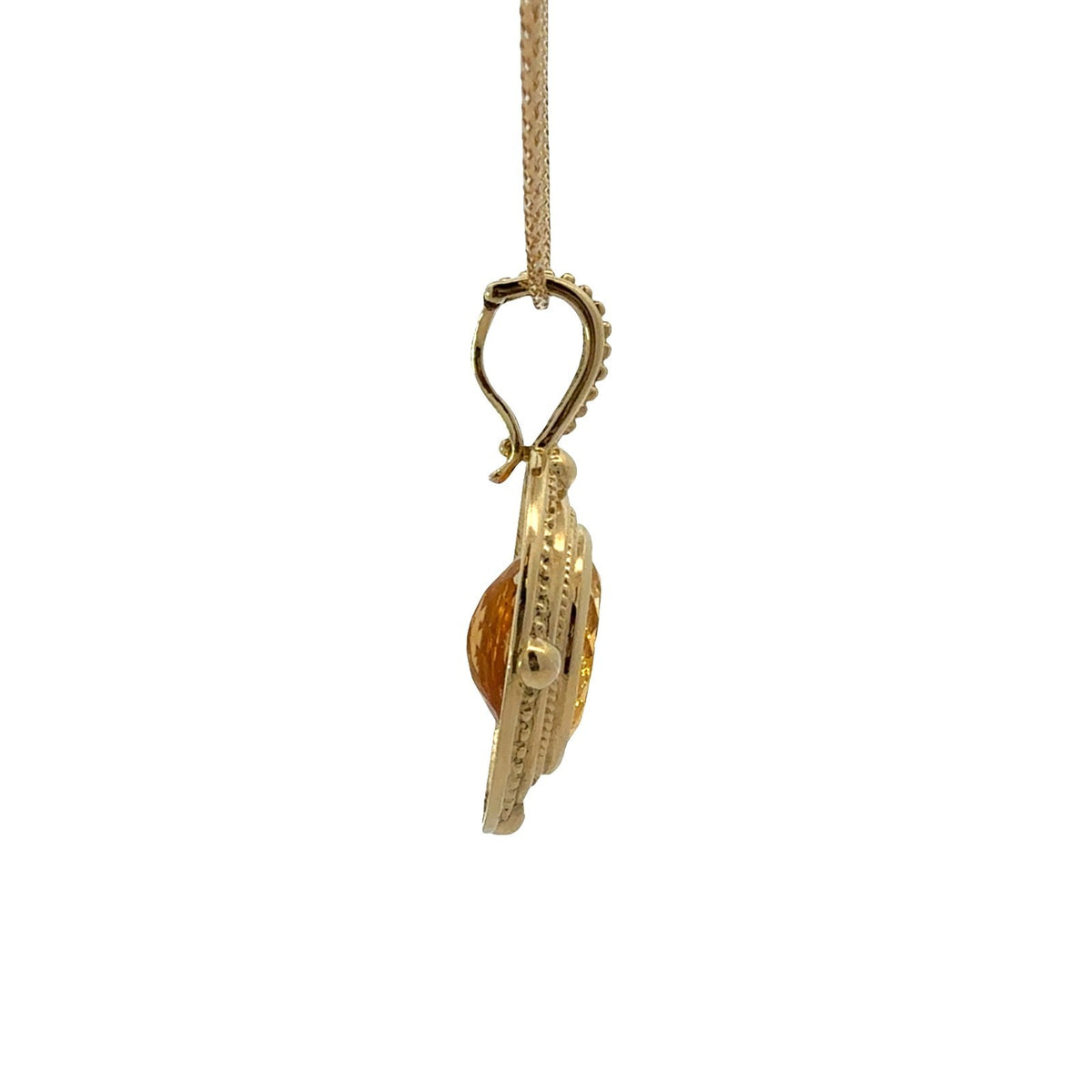 Vintage 14k Yellow Gold Necklace with 7.58ctw Citrine4