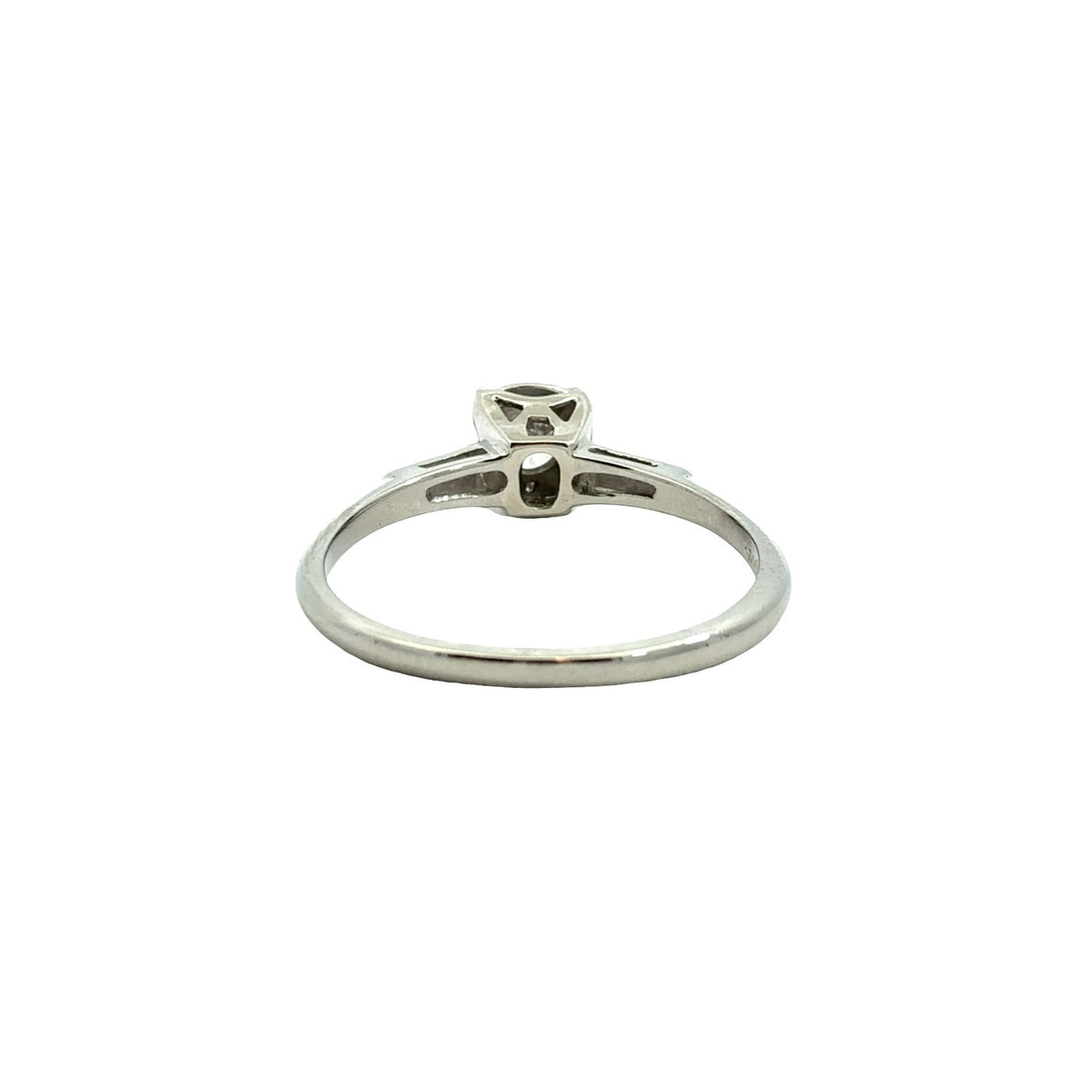 18k White Gold Stamped Round 0.29cttw (0.26tcw) Diamond Engagement Ring3
