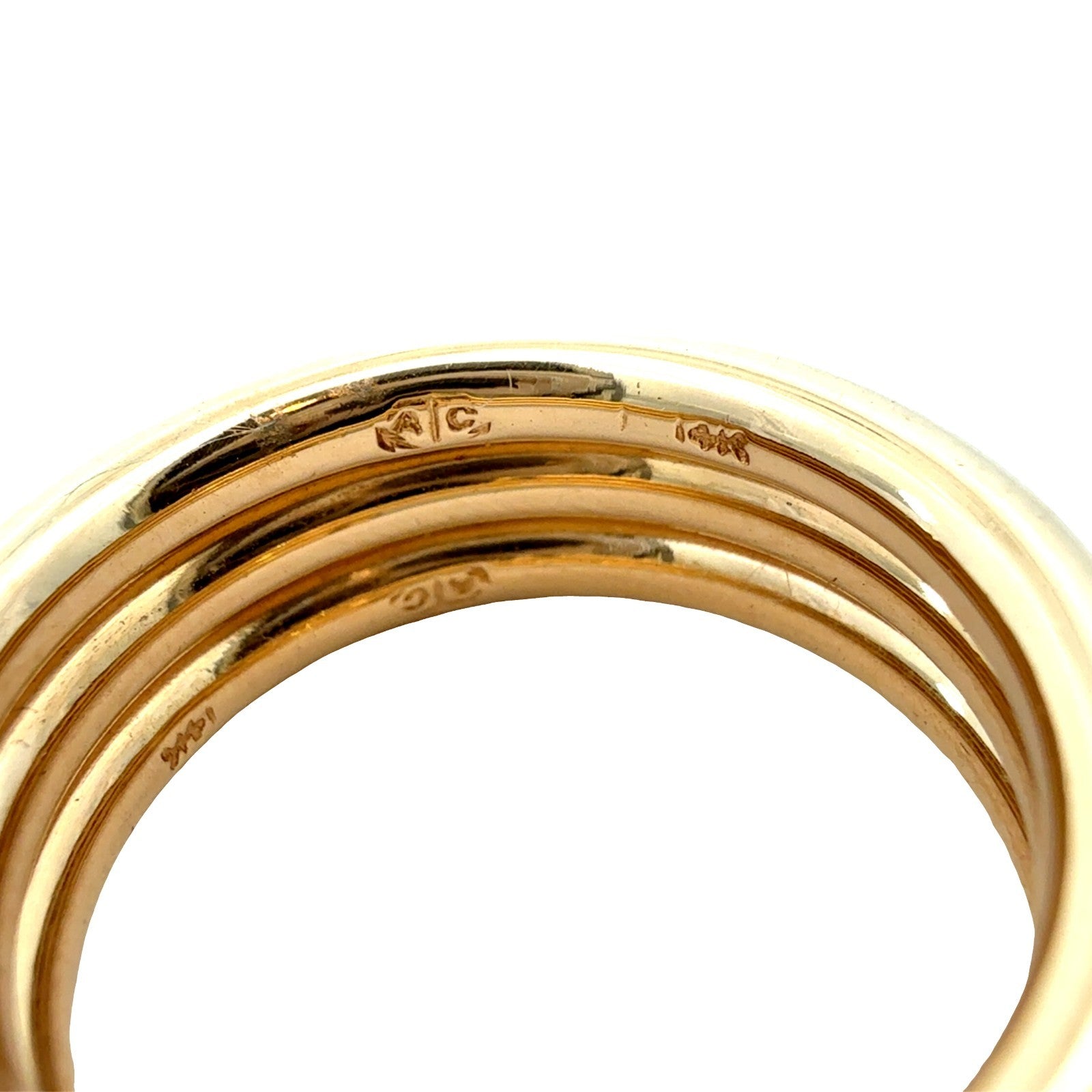14k Yellow Gold 0.09cttw Bezel-Set Diamond Wrap Ring4