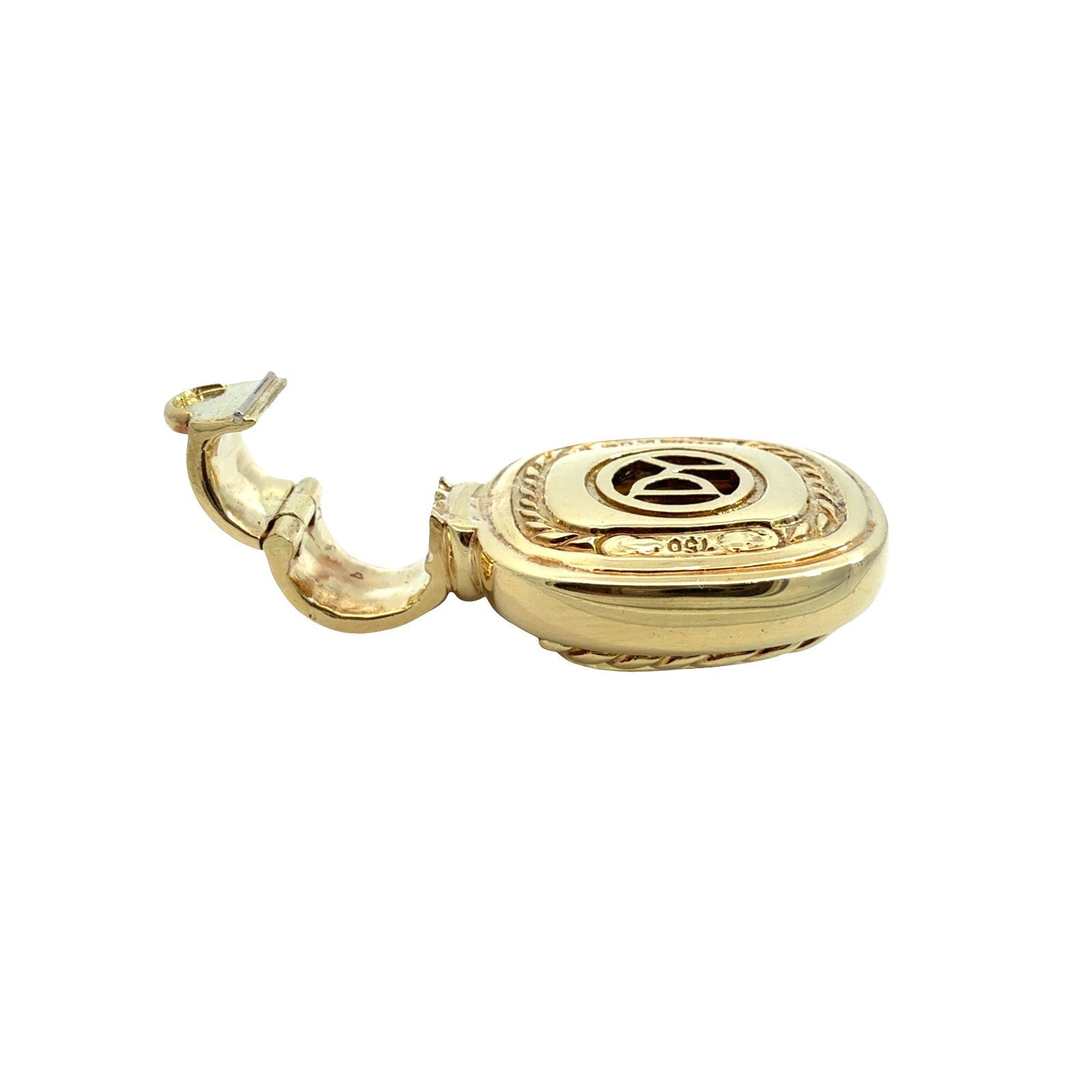 David Yurman 18k Yellow Gold Cushion-Cut 6.03tcw Citrine Enhancer Pendant6