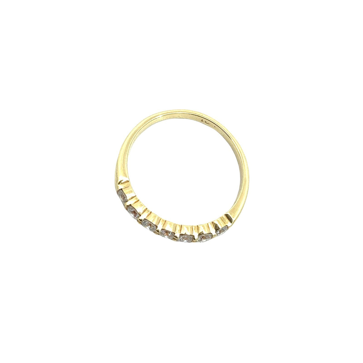 18k Yellow Gold 7 Stone 0.42cttw Diamond Wedding Band Ring1