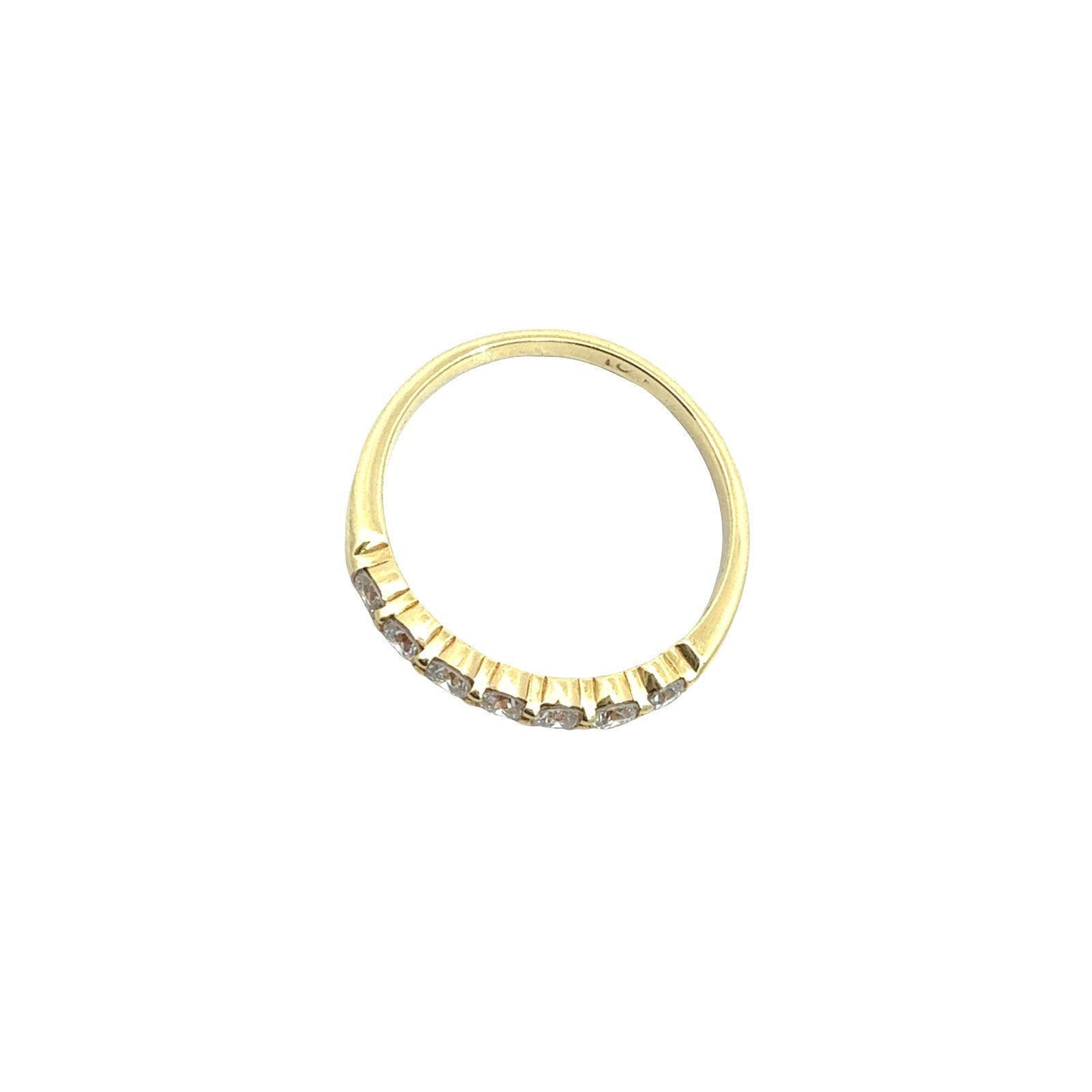 18k Yellow Gold 7 Stone 0.42cttw Diamond Wedding Band Ring0