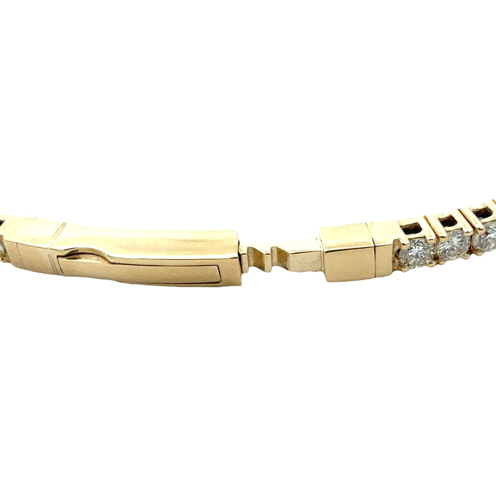 NEW 14k Yellow Gold 2.24cttw Diamond Tennis Bracelet Flex Bangle6