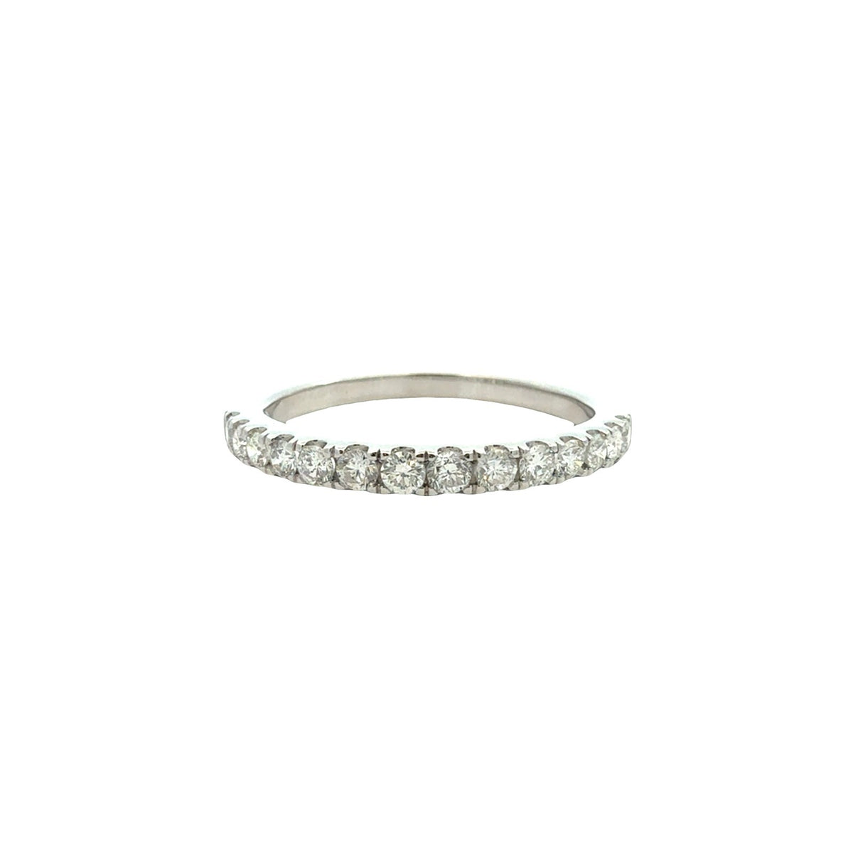 14k White Gold 0.42cttw Diamond Half Eternity Band Ring1
