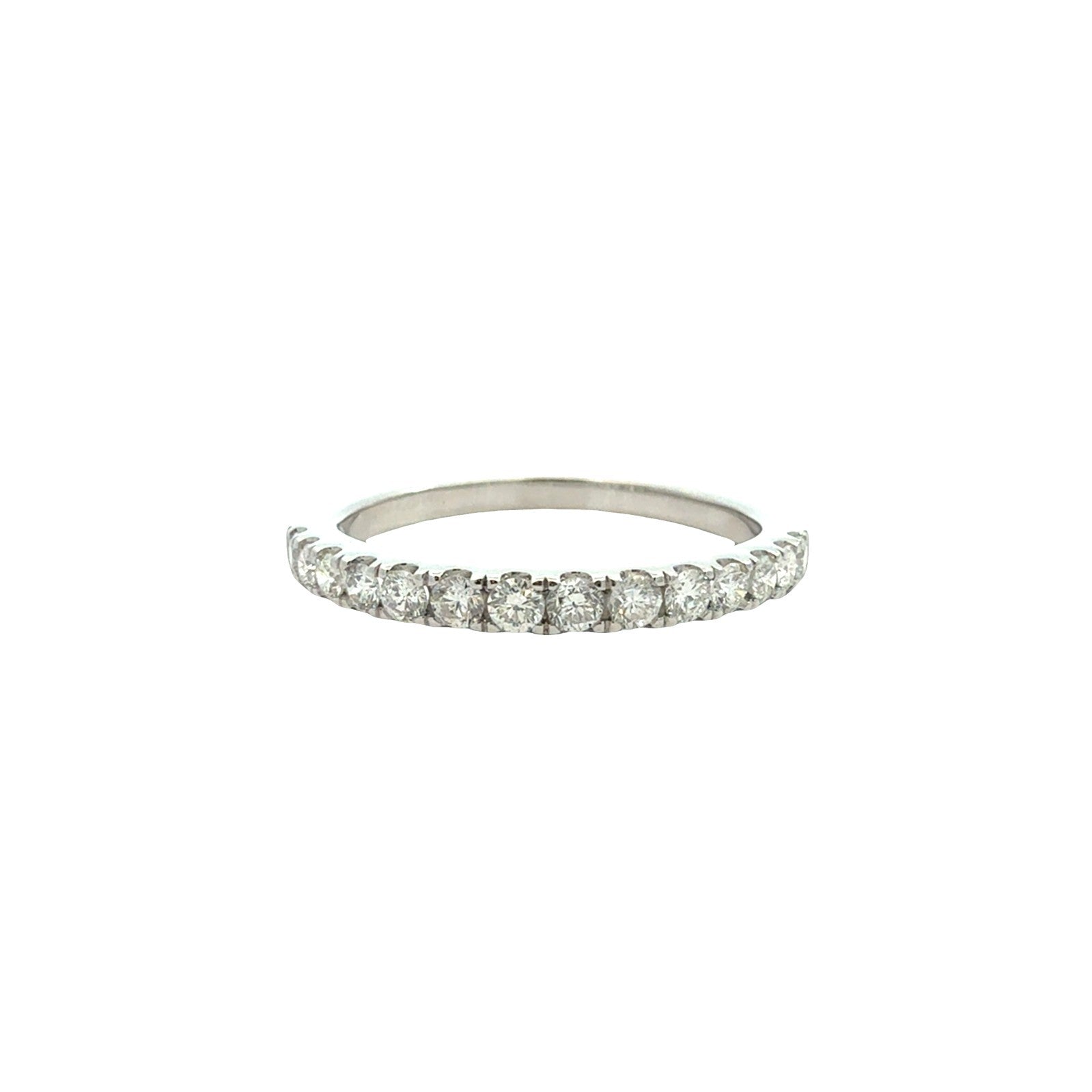 14k White Gold 0.42cttw Diamond Half Eternity Band Ring0