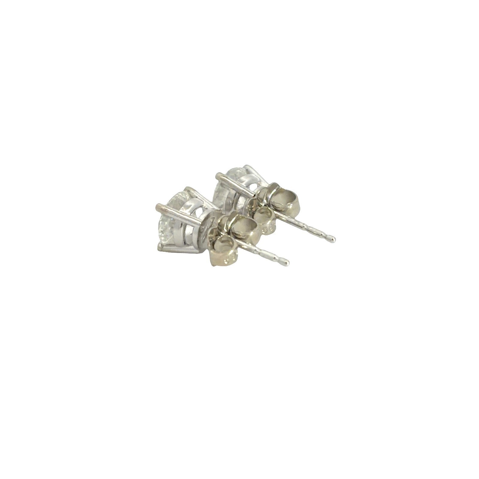 New 14K White Gold 1.49cttw Diamond Stud Earrings2