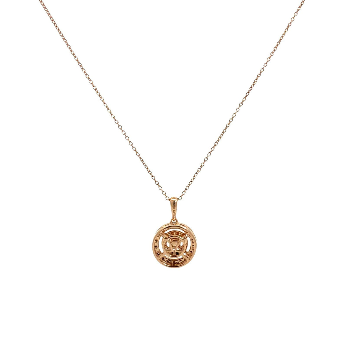 Le Vian 14k Rose Gold 0.61cttw Diamond Halo Pendant Necklace5