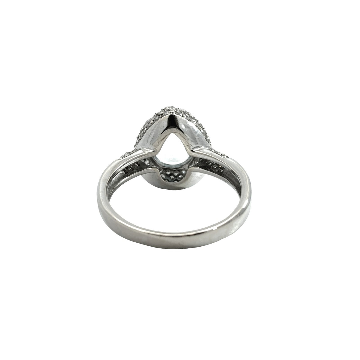 Le Vian 14k White Gold 3.60tcw Aquamarine 1.73cttw Diamond Halo Cocktail Ring3