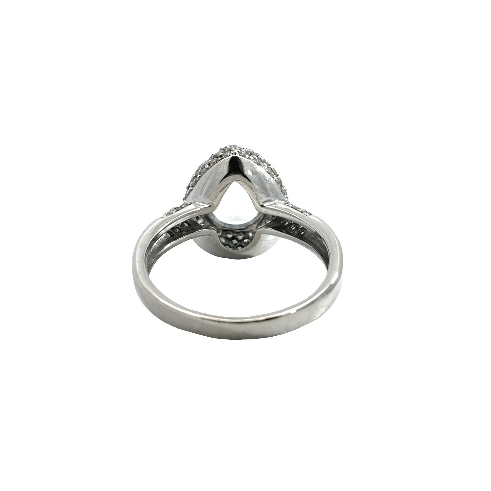 Le Vian 14k White Gold 3.60tcw Aquamarine 1.73cttw Diamond Halo Cocktail Ring3