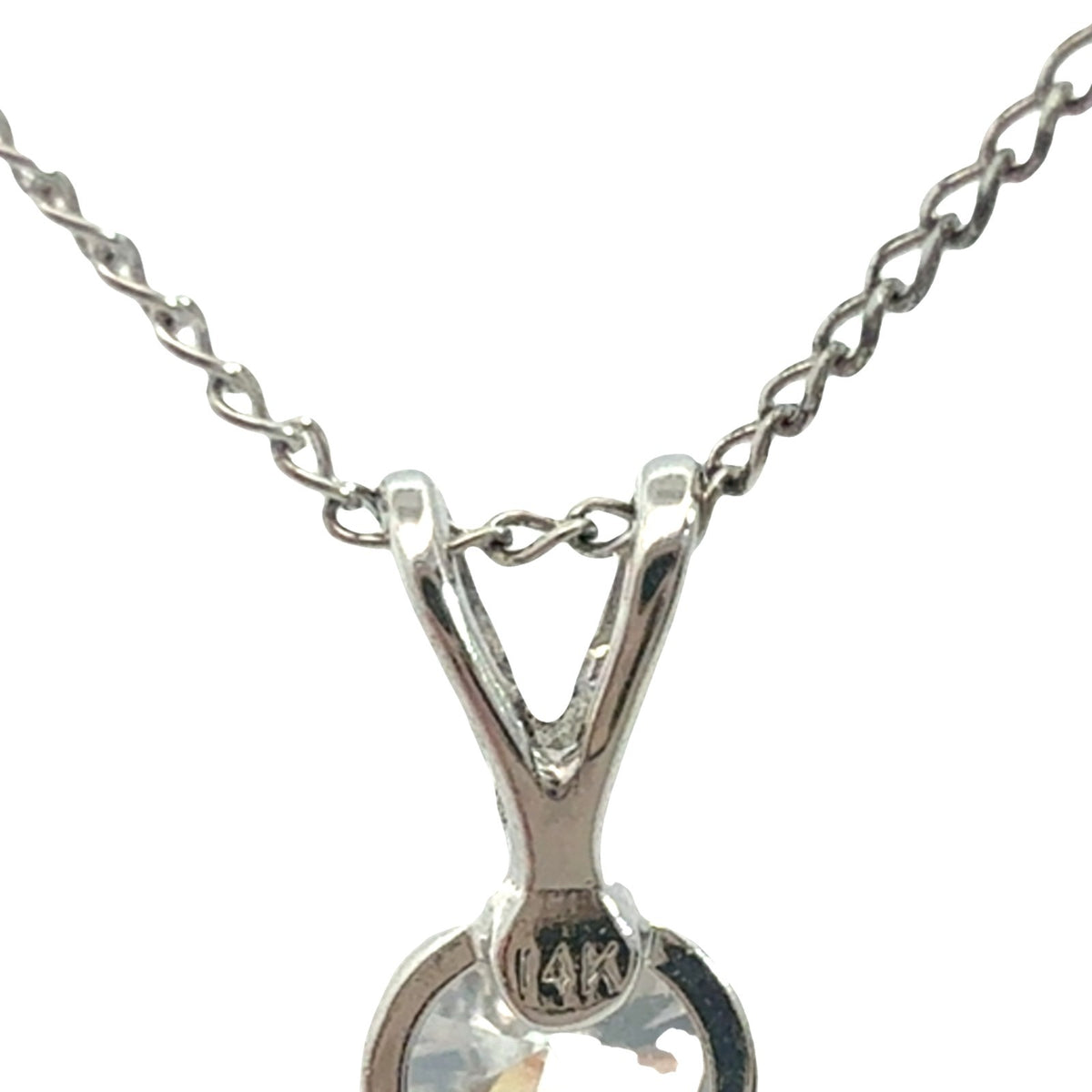 14k White Gold 0.84tcw Diamond Round Solitaire Pendant Necklace5