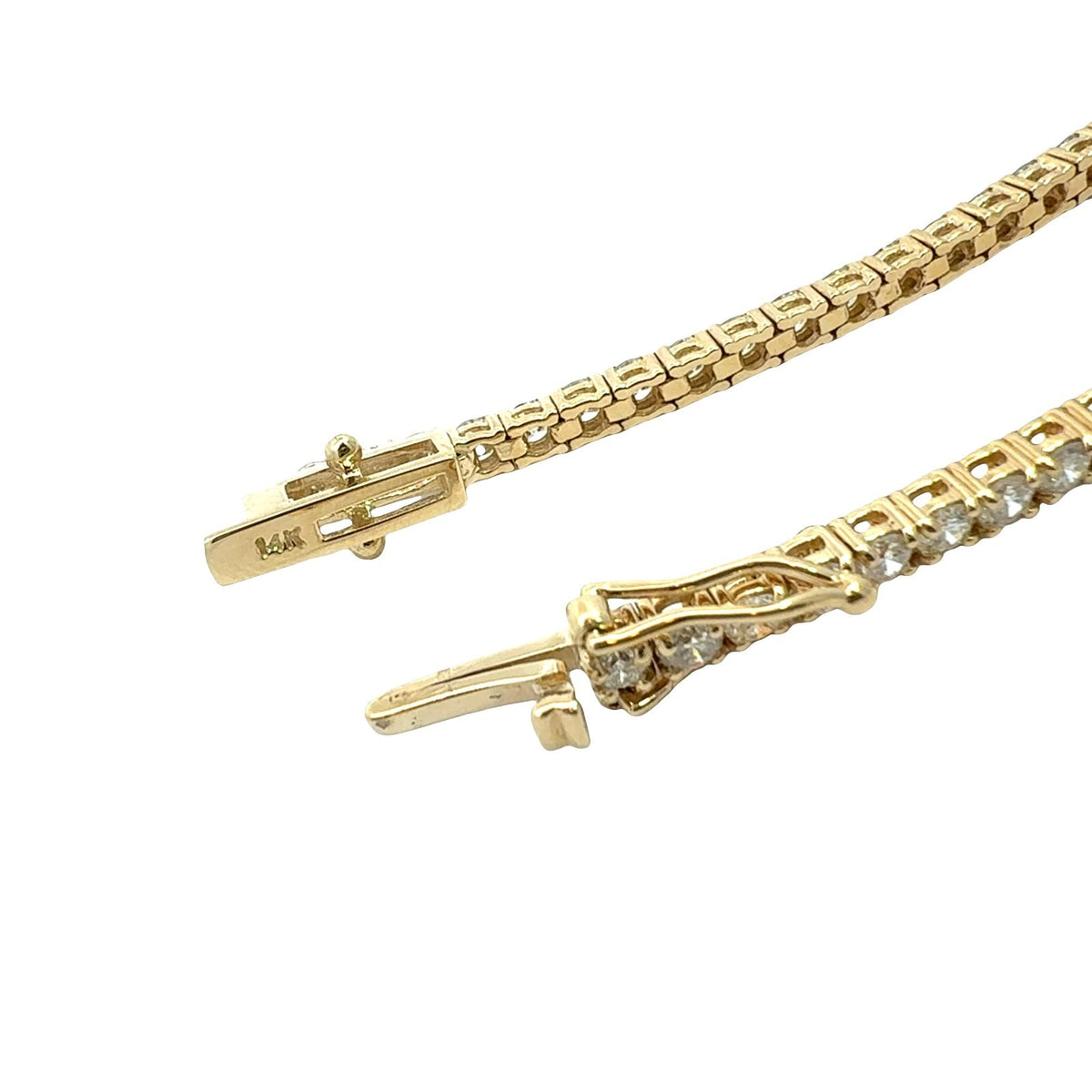 14k Yellow Gold and 3.56cttw Diamond Tennis Bracelet5
