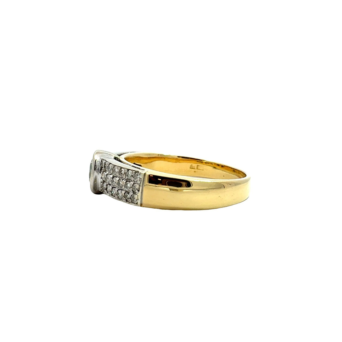 18k Multi-Tone Gold Bezel Set 1.07cttw Diamond Ring4