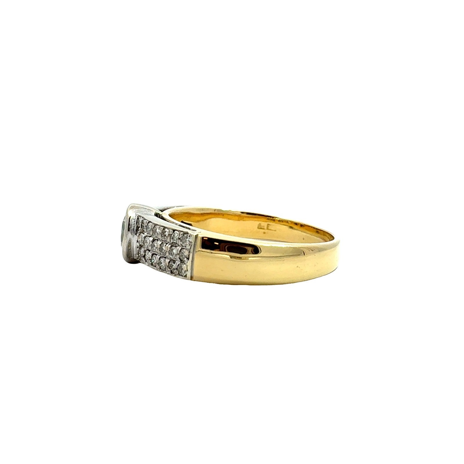 18k Multi-Tone Gold Bezel Set 1.07cttw Diamond Ring4