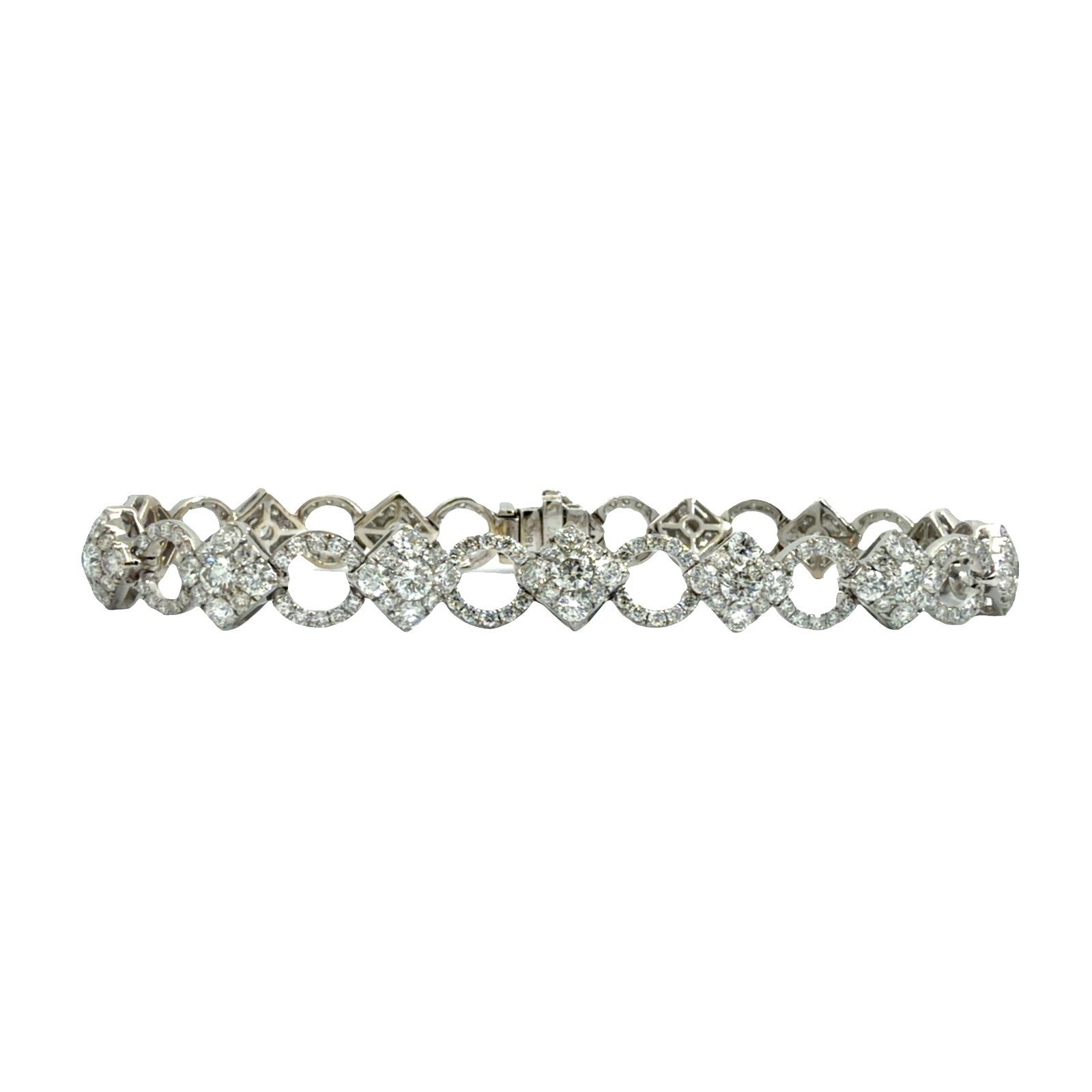 Estate 18k White Gold 6.50ctw Diamond Bracelet 7 in.0