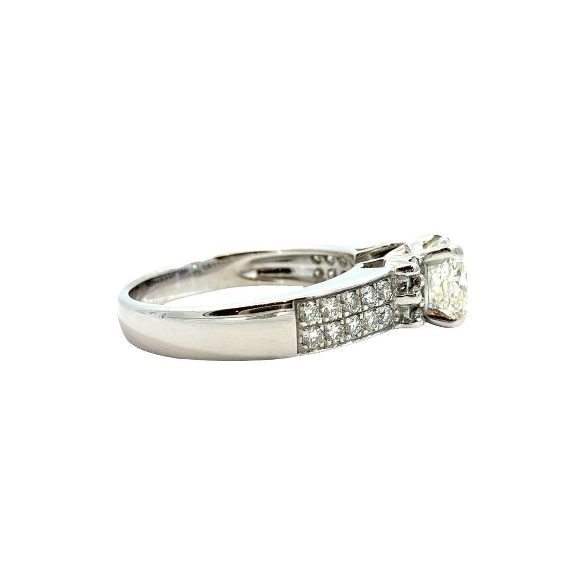 14k White Gold 1.83cttw(1.37tcw) Cushion-Cut Diamond Multi-Stone Engagement Ring4