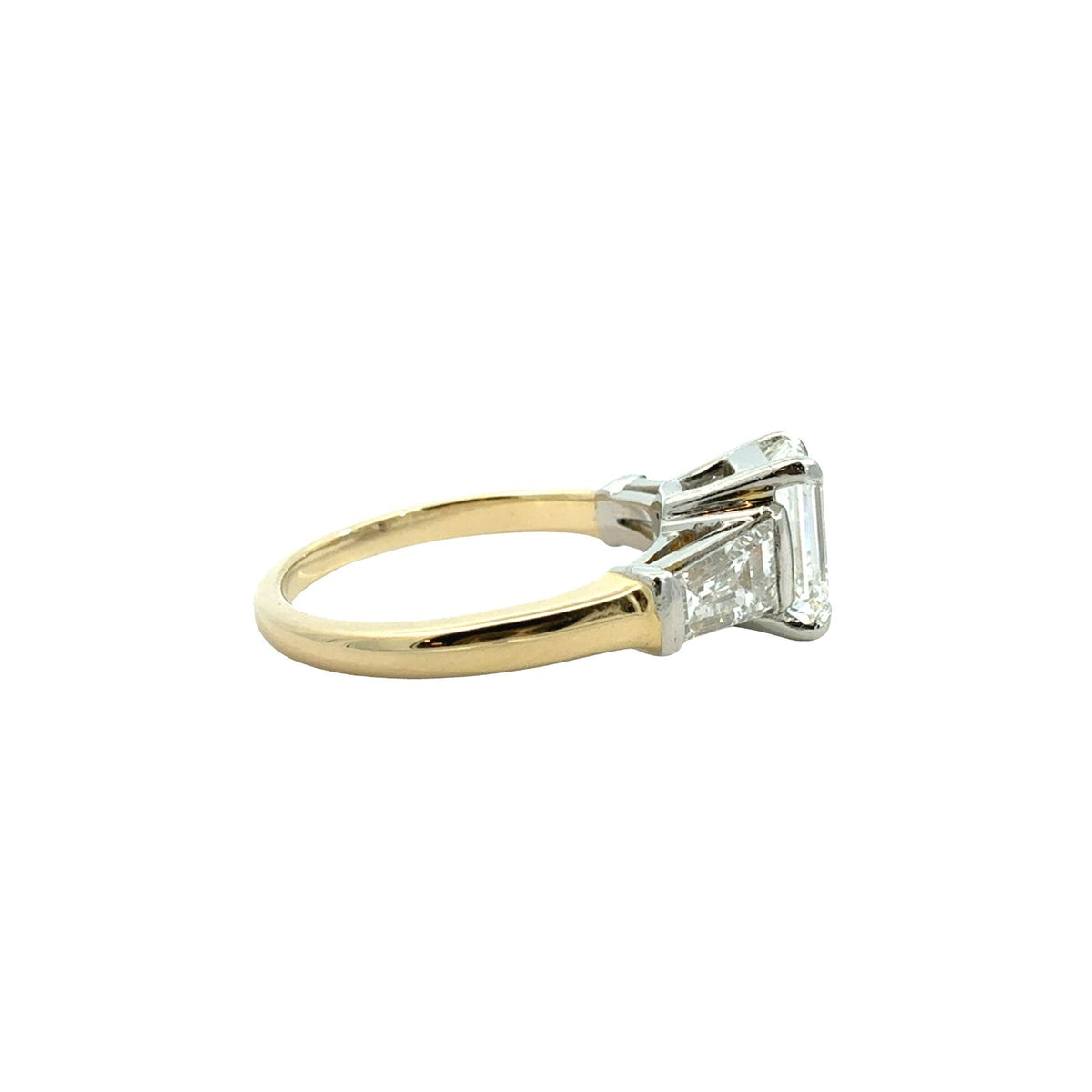 14k Yellow Gold and Platinum 2.73cttw Diamond Three-Stone Engagement Ring5