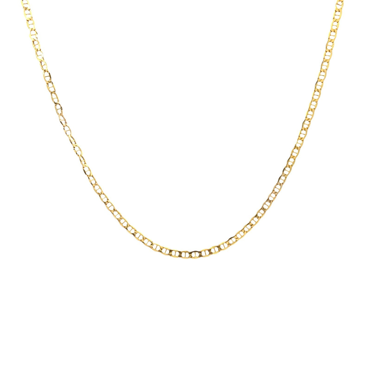 14k Yellow Gold Mariner Link Chain Necklace 20"1