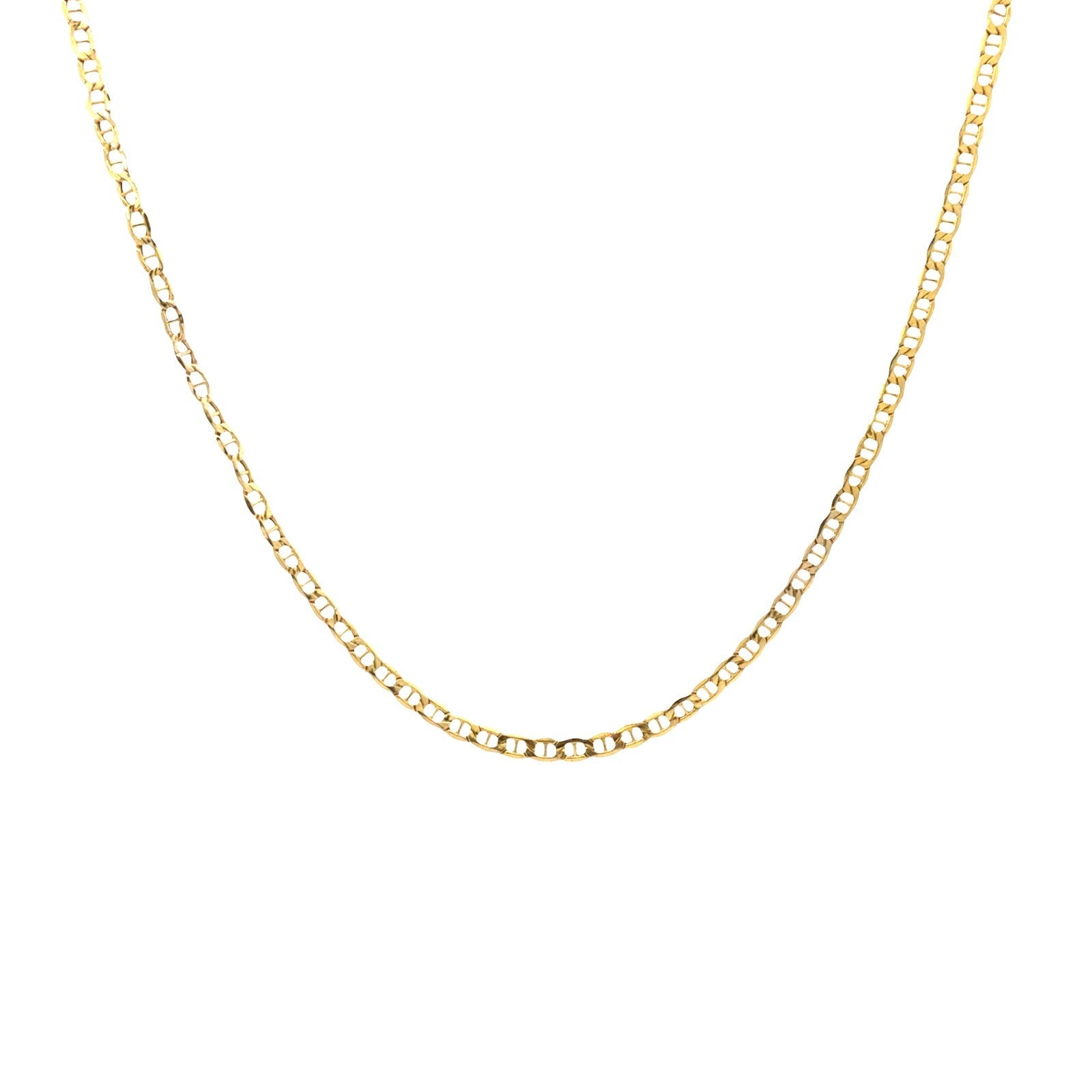 14k Yellow Gold Mariner Link Chain Necklace 20"0