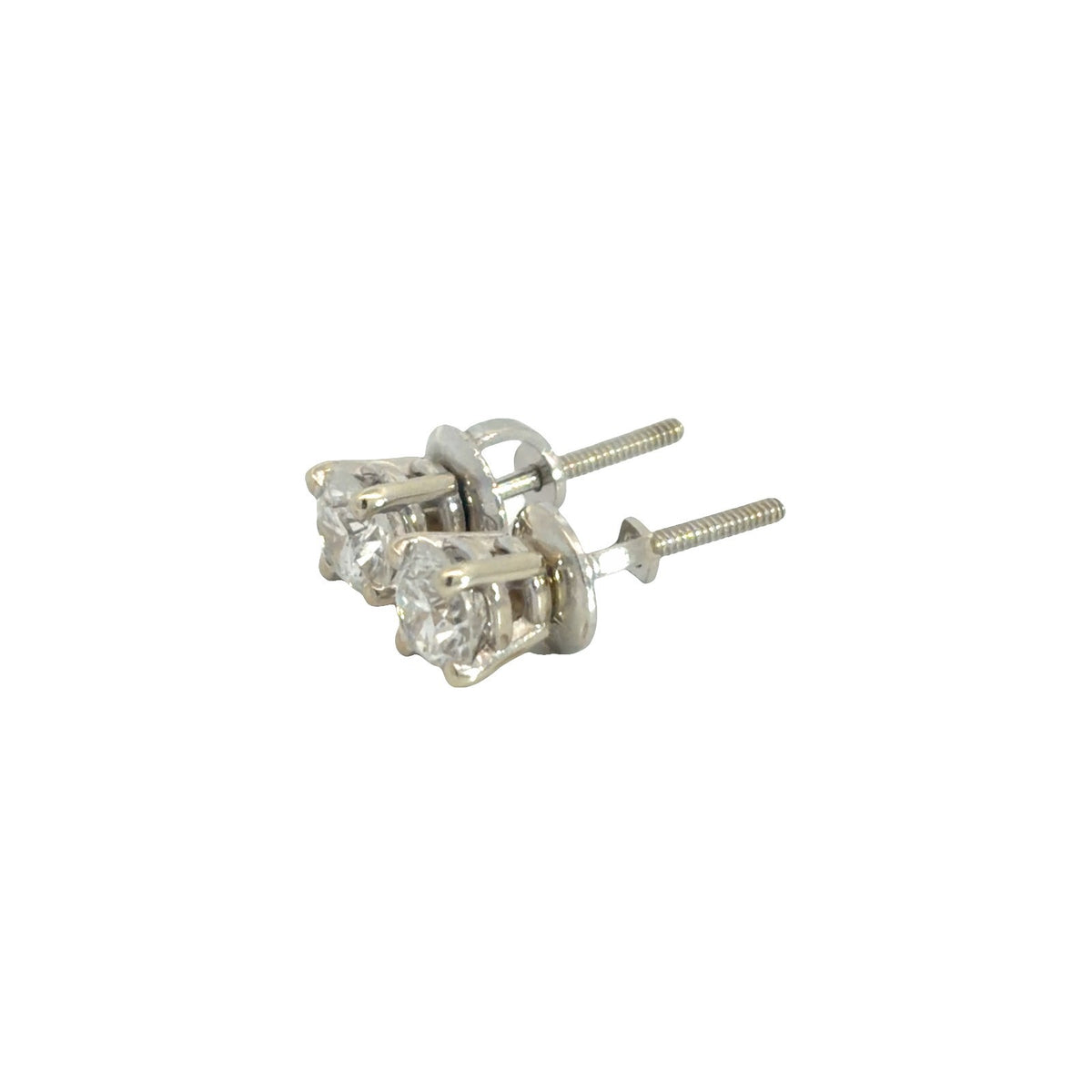 14k White Gold 0.75cttw Diamond Stud Earrings4