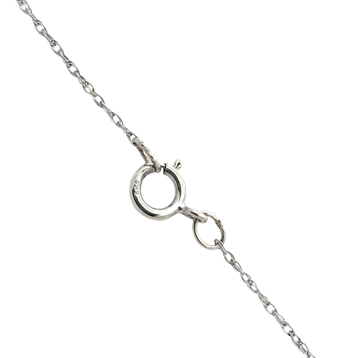 14k White Gold Solitaire 0.30tcw Diamond Compass-Set Pendant Necklace5
