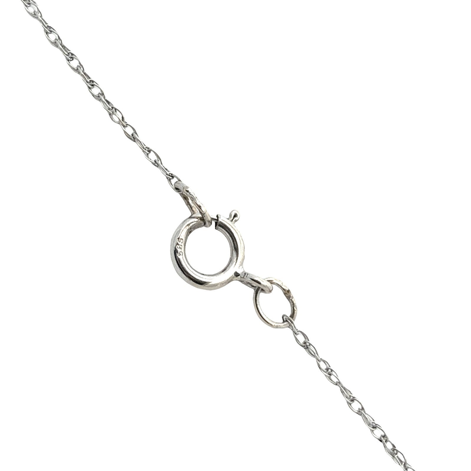 14k White Gold Solitaire 0.30tcw Diamond Compass-Set Pendant Necklace5
