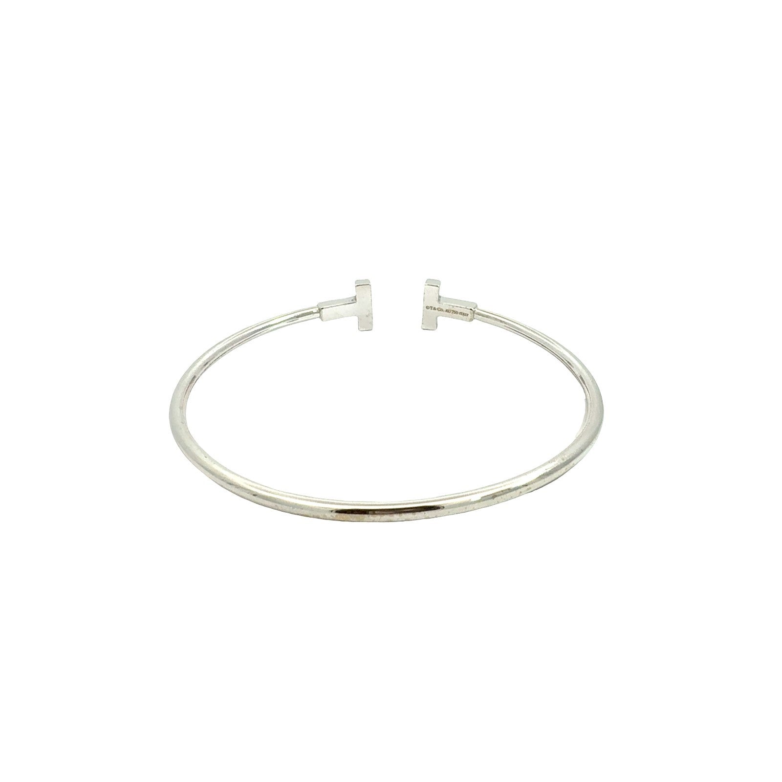 Tiffany & Co. 18k White Gold Tiffany T Wire Cuff Bracelet3