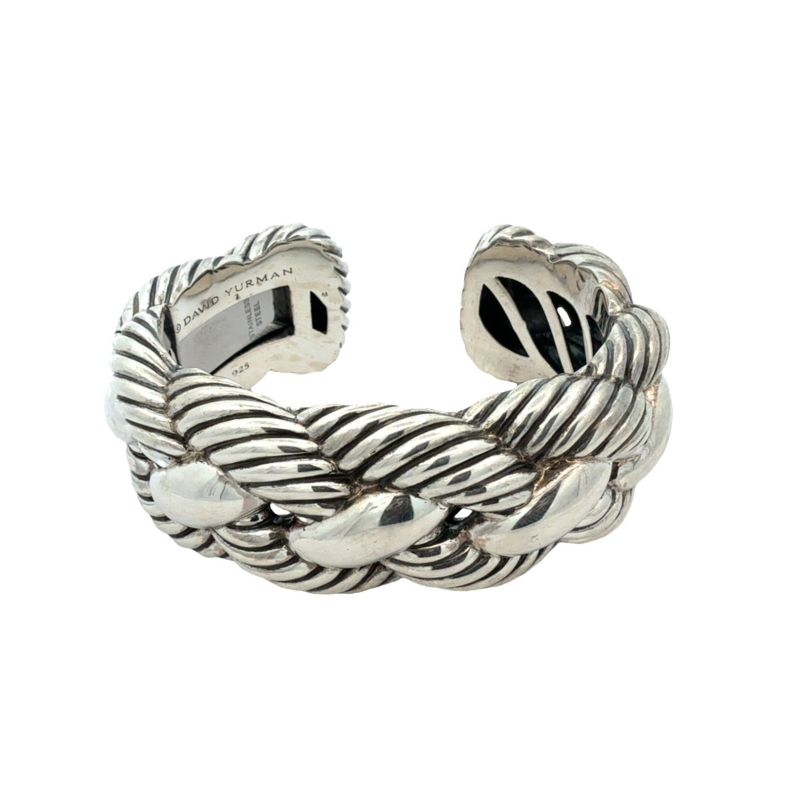 David Yurman Sterling Silver Woven Bangle Bracelet0