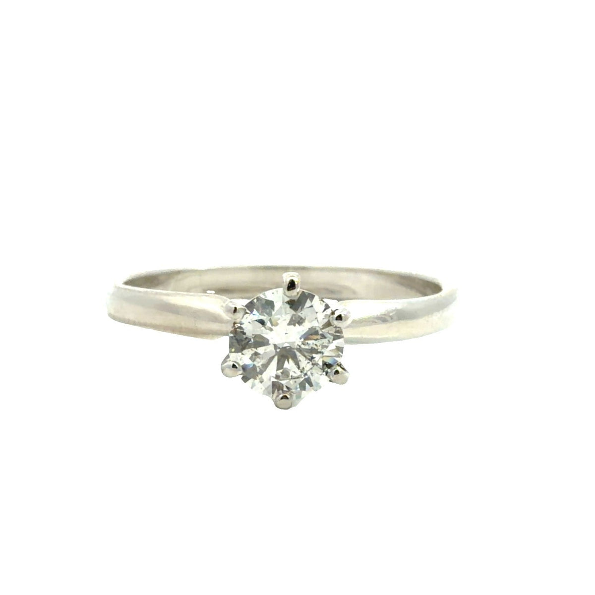 14k White Gold &amp; 0.47tcw Round Brilliant Diamond Solitaire Engagement Ring0