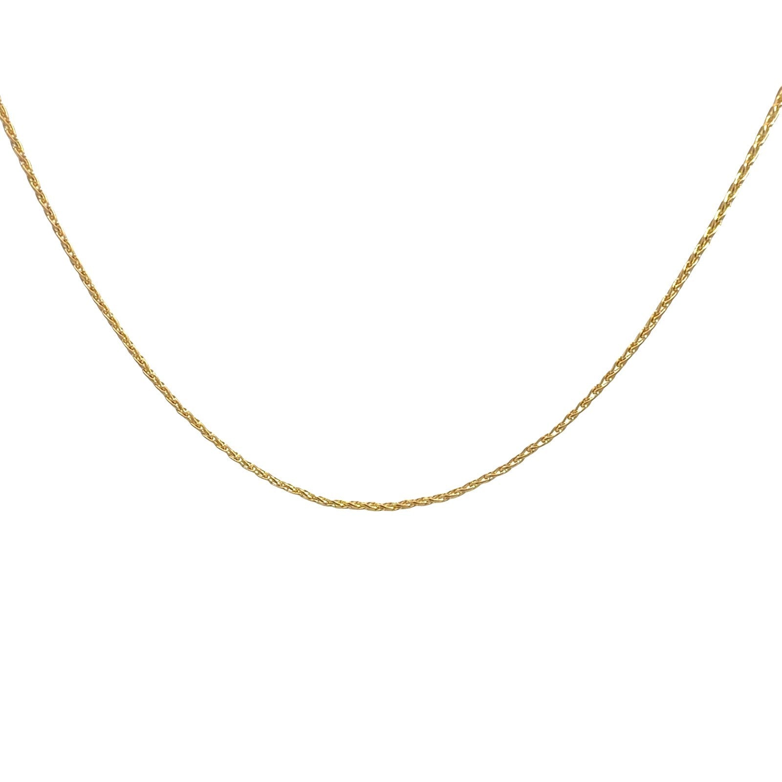 14k Yellow Gold Stamped Woven Chain Necklace3