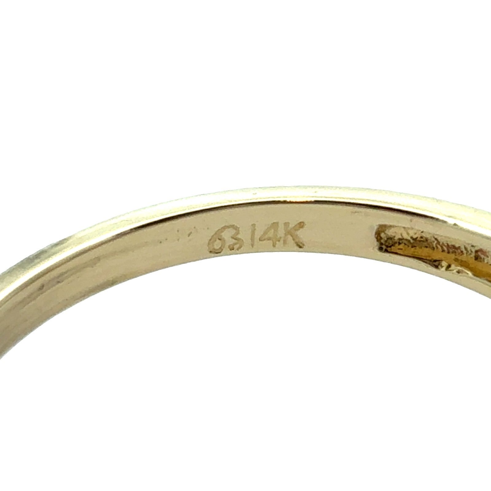 Stamped 14k Yellow Gold and Diamond Bypass Ring Size 6.255