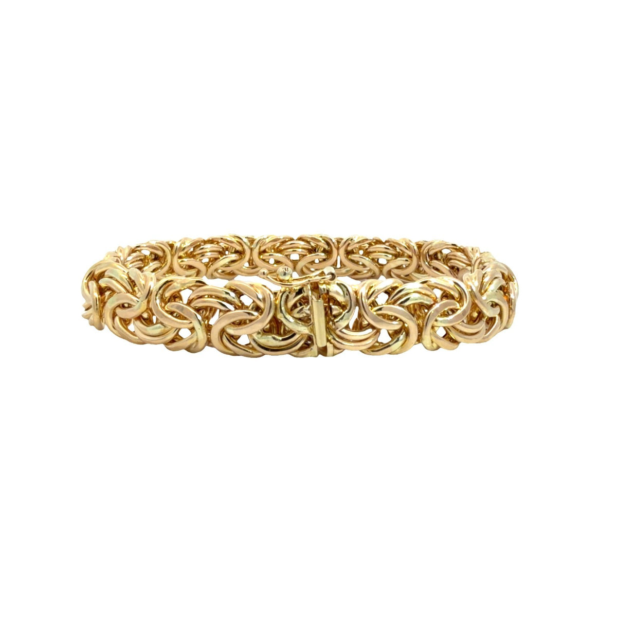 14k Yellow Gold Woven Byzantine Chain Bracelet 7.5"1