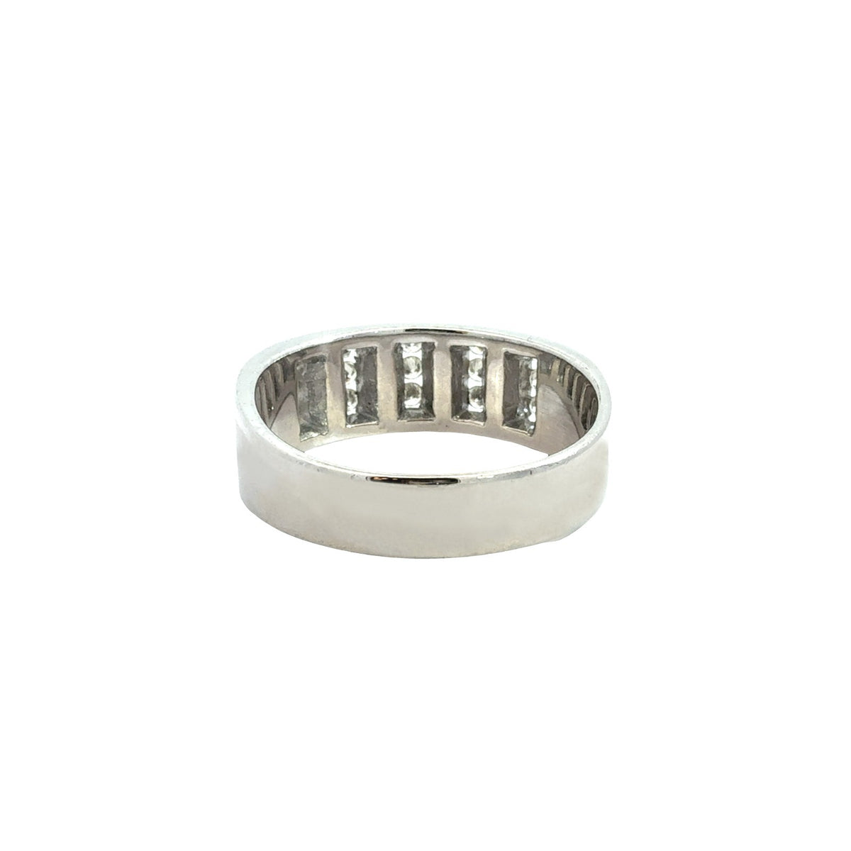 14k White Gold 0.50cttw Diamond Channel Set Men's Band Ring4