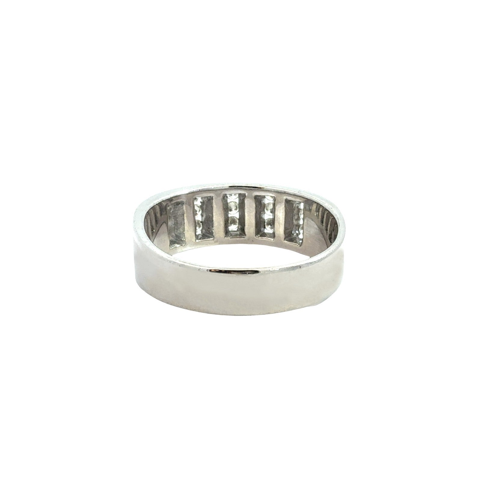 14k White Gold 0.50cttw Diamond Channel Set Men's Band Ring4