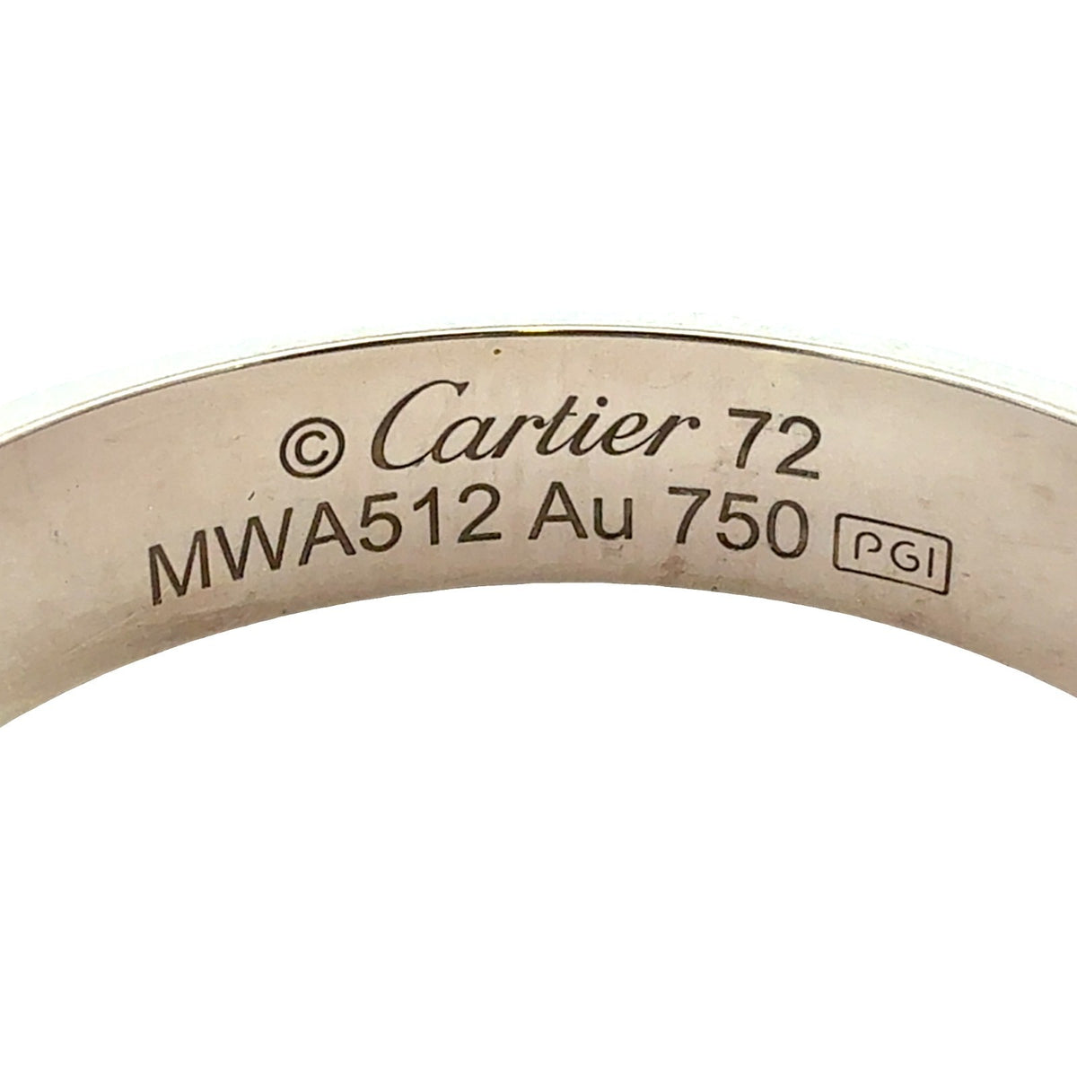 Men's 18k White Gold Cartier LOVE Ring Size 144