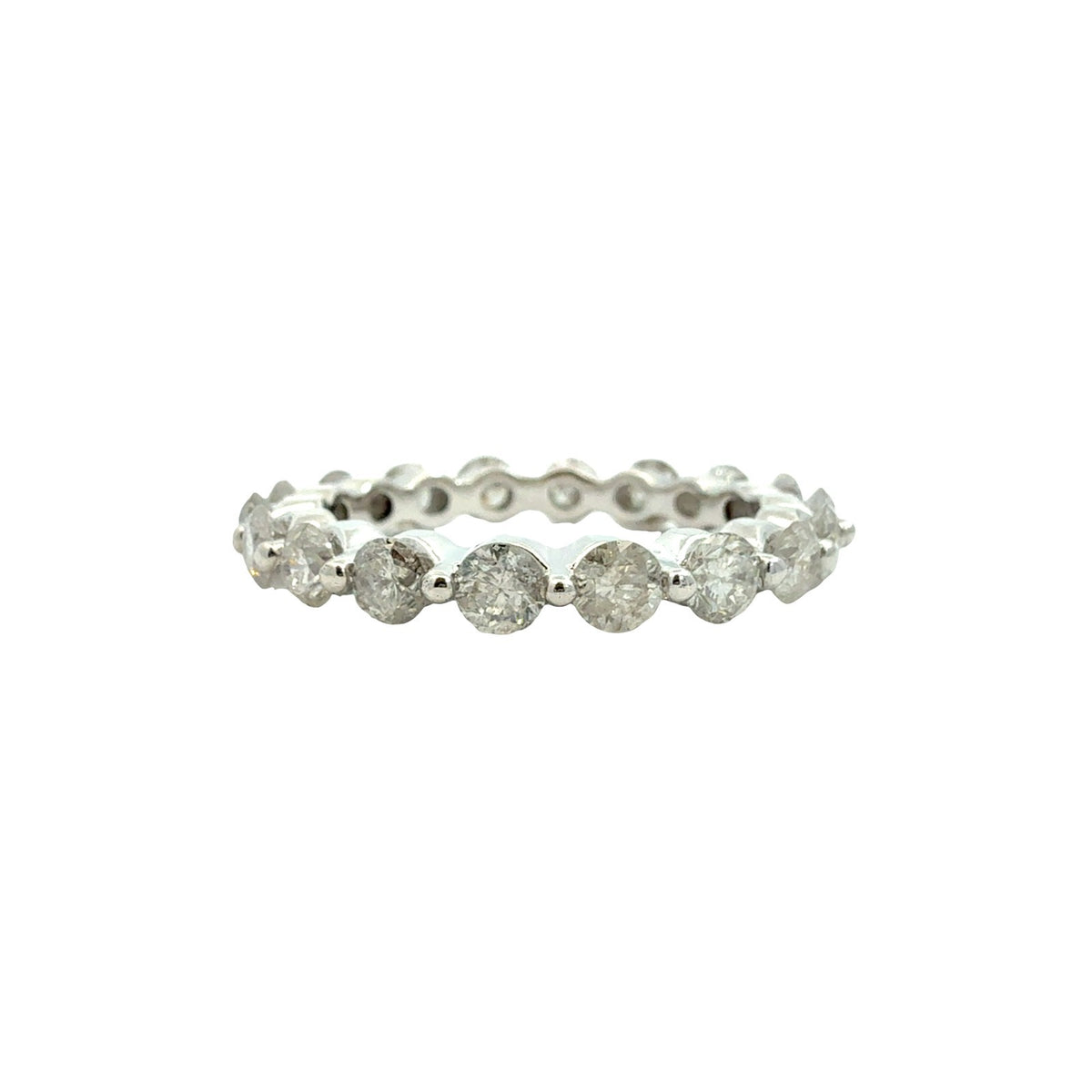 14k White Gold 1.80cttw Diamond Eternity Band Ring Size 62